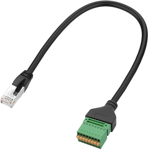 XMSJSIY RJ45 till 8 stift lödlös kontakt breakout board vår terminal quick connect adapter nätverksport RJ45 8P8C kontakt till 8 stift snabbpressning ethernet-kabel för Cat5/6/7