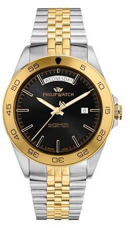 Philip Watch Orologio Uomo in Acciaio, Automatico, Analogico, 42 mm, Collezione CARIBE SPORT, Regalo Uomo - R8223597111