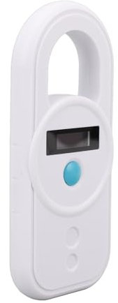 EALRIDV Katzenklappe Mit Chiperkennung, USB Interface High Sensitivity Rechargeable 128 Storage Capacity Animal Tag Scanner für Haustiere (Weiß)