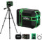 Funguard Niveau Laser mit Trépied, Autonivelant Laser Vert avec Module Laser Double 50M, 3 Modes Commutables Horizontal/Vertical, Mode Impulsion, Chargement USB, IP54 pour Les Chantiers,DIY