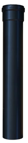 Tubo Lineare in Acciaio al Carbonio SP. 12/10 Verniciato per Stufe a Pellet - Lunghezza 1000 mm (80 mm)