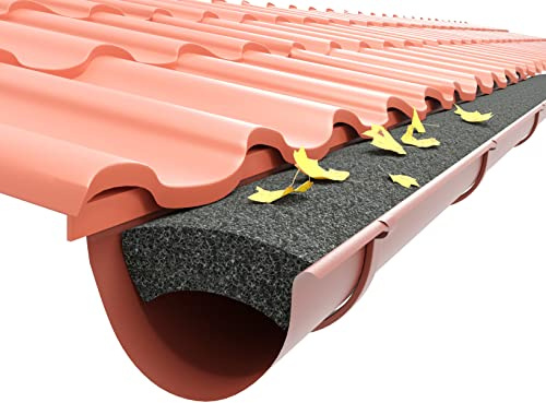 Gutter Guard 5,9 Inch (150 mm) 3,28 ft (1 Meter) 1 Piece Foam Optimum Gutter Protection Leaf Moss Stop Needle Catcher, Debris Cloggs Blocks, Easy Installation