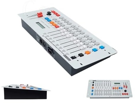 Controlador DMX, Consola de señal DMX de 24 canales, controlador DMX Disco 240, controlador de iluminación de escenario for luces de DJ con cabezal móvil y efectos de escenario. Para DJ