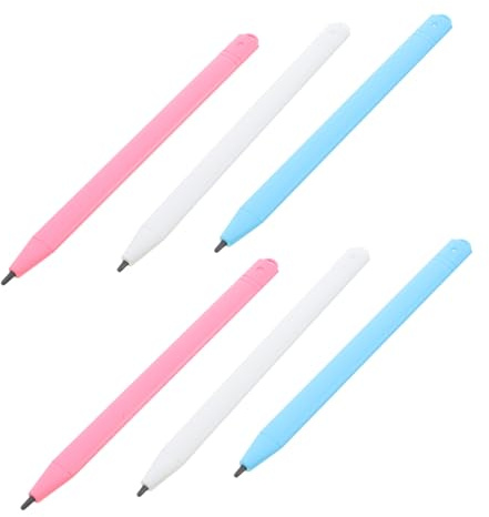 SHINEOFI 6pièces Lot de Stylets de Dessin Réutilisables pour Tablettes Tactiles LCD pour Garçon Fille et Adultes Accessoires Inclus