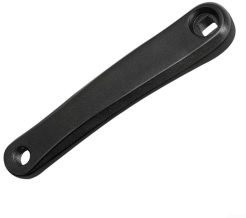 Gdfnmogo 170 mm linker Kurbelarm aus Aluminiumlegierung, Ersatz mit quadratischem oder rautenförmigem Loch-Design, für 14 mm Achspedale für Straße (schwarzes Quadrat)