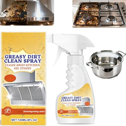 Potente limpiador de espuma de cocina multifuncional, limpiador de grasa resistente para cocina, limpiadores domésticos multiusos, limpieza rápida y eficaz para horno, estufa y campana extractora. (1