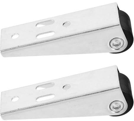 Yardenfun Ruote per Porte Scorrevoli in Legno 2 Pezzi, Puleggia Inferiore Zincata Anti-ruggine, Ruote Direzionali Silenziose per Armadi e Cancelli da Giardino, Supporto Durevole per Uso