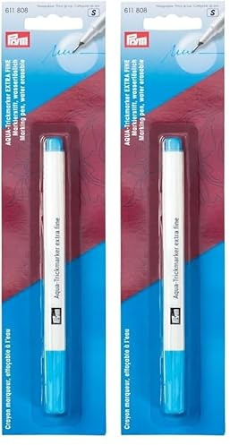 Prym 611808 Trick-Marker Aqua extrafein wasserlöslich, Türkis, One Size (Packung mit 2)