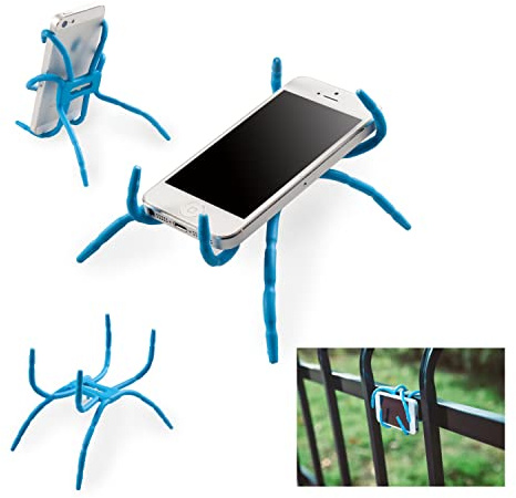 HPOW 2Pack Phone Holder Universal Multi-Function Flexible Grip Holder Phone Car Holder Mount Stand for Smartphone (Blue)