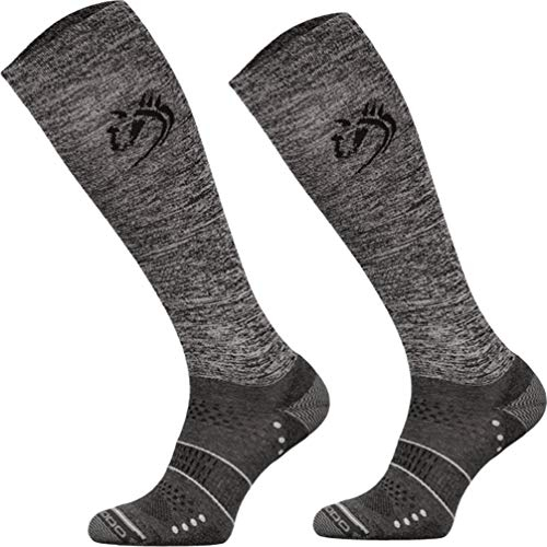 TODO Comodo Reitsocken STJMT | Reitstrümpfe Reiter Kniestrümpfe | Atmungsaktive Socken | Reitbekleidung bequem und stilvoll (STJMT 03 - Grey Horses, 43-46)