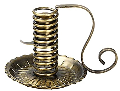NKlaus Kerze Spiral-Leuchter aus Messing, 12cm hoch, Ø2-2,5cm, 1 Stück | Höhe: 12cm; Gewicht: 0,298Kg; 0,298Kg; 12 cm; 2,5 cm; Gold; handleuchter