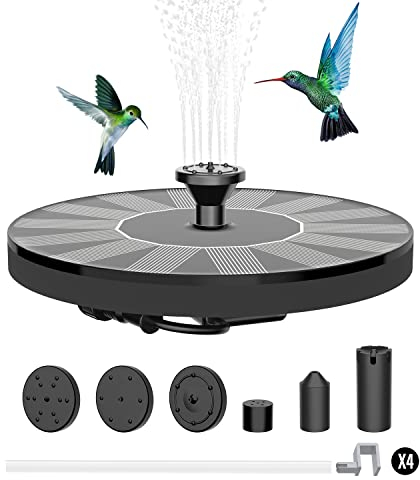 Fontana solare da 1.4 W, pompa per laghetto con pannello solare, a batteria integrata, pompa dell'acqua solare, galleggiante per fontana, pompa per giardino, vasca per uccelli, contenitore per pesci