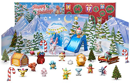 Pokémon PKW2690 - Deluxe Adventskalender mit Licht und Sound, offizieller Kalender mit 24 Überraschungen