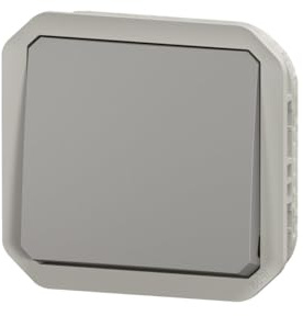 va et vient ou interrupteur - 10a - gris - composable - legrand plexo 069511l