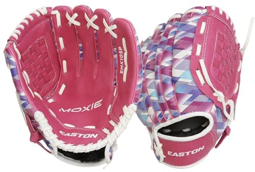 Easton | MOXIE Baseball Glove | Right Hand Throw | 10.5 Basket Web | Pink