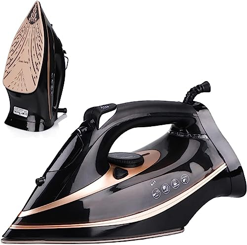 Steam Iron, Dampfbügeleisen mit Kabel Bügeleisen Powersteam Ultra Keramik-Bügelsohle, Selbstreinigungs & Sprühwasserfunktion, Tropfstopp, Dampfbügeleisen Automatische Abschaltung