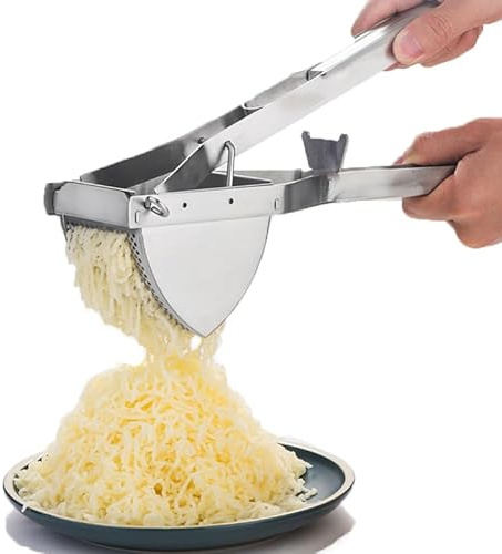 zalati Potato Masher Pumpkin Ricer SUS430 Stainless Steel Heavy Duty for Food Fruit, Vegetable Press Kitchen Tools