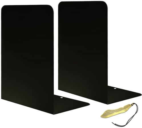 Qualsen Buchstützen Metall Buchstütze Schwarz Bücherhalter Für Regal Vintage Bücherstütze Bookends 1 Paare (2 Stück) Book Holder Für Schule Zuhause Büro Bibliothek