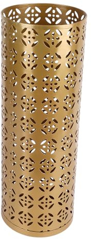Pyhodi Schirmständer, Schirmhalter aus Metall für den Eingangsbereich, Stilvolles, Kompaktes, Rostfreies Hohldesign, Halten Sie Ihre Böden Trocken und Ordentlich mit Unserem (GOLD)