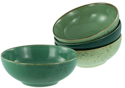 Creatable, 22878, Serie Nature Collection Green Life, 4-teiliges Geschirrset für 4 Personen, Smoothie Bowl aus Steinzeug, spülmaschinen- und mikrowellengeeignet, Qualitätsproduktion