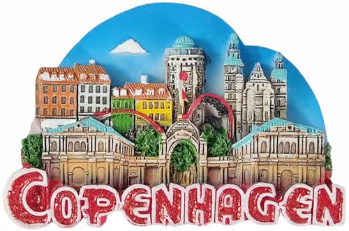 Copenhagen Dänemark Kühlschrankmagnet Tourismus Tourist Souvenir Kühlschrank 3D Dekoration Magnetaufkleber Handwerk