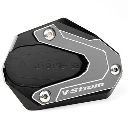Motorrad-CNC-Ständerfuß-Seitenständer-Verlängerungspolster-Stützplatte Für Suzuki V-Strom 1000 XT VSTROM 1000 DL1000 2014-2020 Motorradständer Platte Verbreiterung(Titan)