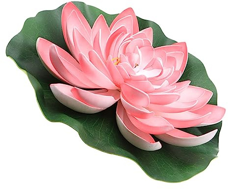 ULTECHNOVO Schwimmendes Lotusblüten-dekor Aus Eva Künstliche Wasserblume Für Teiche Und Aquarien Pflegeleichtes Und Langlebiges Ornament in Zartem Rosa