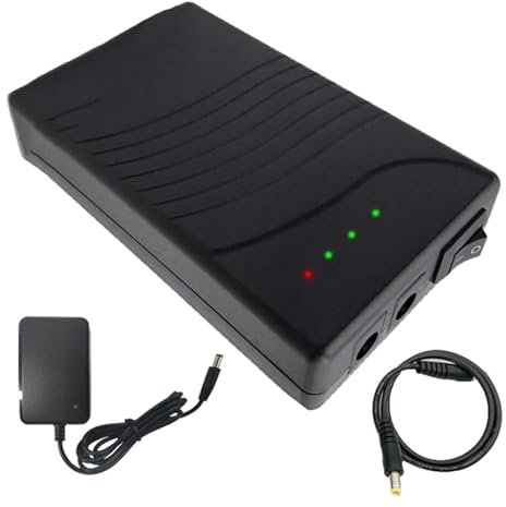 FREEDOH Lithium-Ionen-Akkupack, 12V, Powerbank, 1800mAh, 2200mAh, 2600mAh, 3000mAh, 3400mAh, externer Akku mit Doppelausgang für Verschiedene 12V-Backup-Akkus mit Ladegerät,12v3000mah