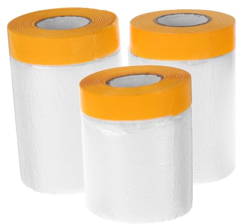 HOMSFOU 3rollos Película Protectora Para Pintura De Plástico Fácil De Limpiar Protege Muebles Adecuado Para Automóviles