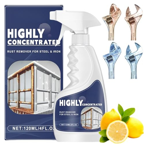 120ml Anti Rust Spray for Metal,Metal Rust Converter Spray for Powerful Rust Removal & Treatment,Car Rust Treatment,Powerful Rus/t Rem/over for Steel,Anti-Rust Conversion Agent,Effectively Remove Rust