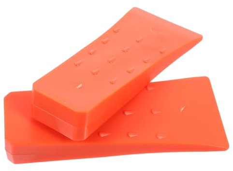 PartyKindom Coins D'abattage en Plastique 20 Cm pour Coupe D'arbres Jardinage Et Bûcheronnage, 2 Pièces Orange, Outils Robustes De Coupe Sécurisée en Forêt