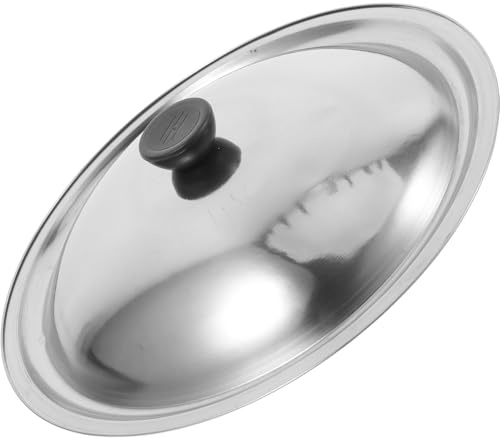 Ersatz Topfdeckel aus Edelstahl mit Bakelitknopf, Silber | Pfanne und Skillet, Multi Purpose, Leicht zu Reinigen, Hohe Härte