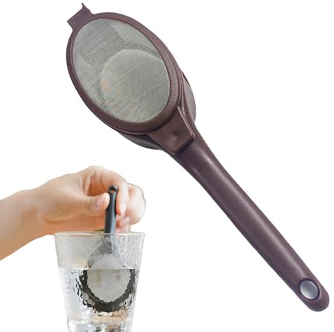 Infusor de té suelto - Purificador de líquidos manual, colector de partículas portátil, filtro de bebidas especiales, espumadera compacta para cocina, herramienta de metal pulido | Hardware de