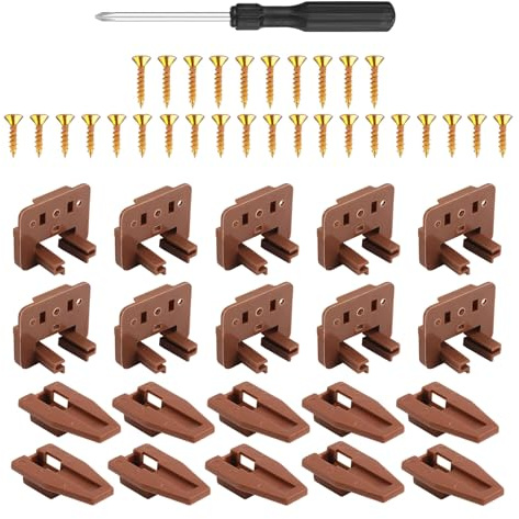 Schubladenschienen-Reparaturpaket, ein Muss für Schubladen-Reparaturlösung, einfache Installation für Führungen und Befestigungsschrauben, Heimorganisation