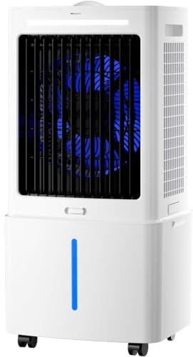 Aire Acondicionado Portatil 25L con 3 Velocidades 3 Modos Temporizador 12H Control Remoto Aire Acondicionado 3 en 1 Sin Tubo Exterior Enfriador de Aire Portátil para Sala de Estar 39*34*77.5CM