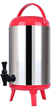 S-pomy Groß Getränkespender Heißwasserspender mit Zapfhahn, Edelstahl Thermoskanne Tee Thermobehälter Kaffee Isolierkanne Doppelwandige Teekanne, Hält Warm/Kalt lange, 8L/10L/12L