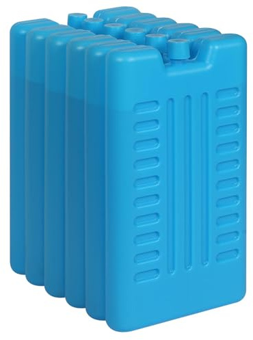 Taylor & Brown Pack Of 6 Reusable Freezer Ice Pack Blocks - Cools & Keeps Food & Drinks Fresh Ideal for Picnics, Cools Bags, Lunch Boxes And More (16.5 x 9.5 x 2cm)
