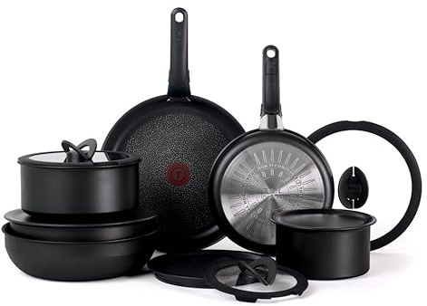 T-fal Ingenio Antihaft-Kochgeschirr-Set, 14-teilig, Induktion, ofenfest, 500 °C, abnehmbarer/abnehmbarer Griff, Küche, Töpfe und Pfannen, Wohnmobil, Camping, Bratpfannen, Kochtöpfe, spülmaschinenfest,