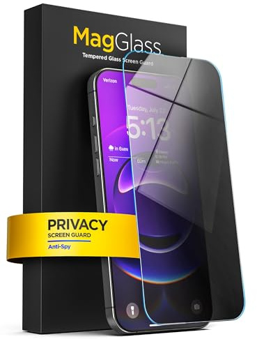 magglass Privacy Screen Protector Designed for iPhone 13 Pro Max Tempered Glass (Anti Spy) Full Coverage Display Guard (Case Compatible)