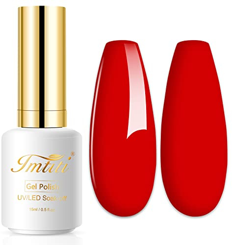 Imtiti Chili Red Gel-Nagellack, Soak-Off-LED, UV, DIY und Salon-Maniküre
