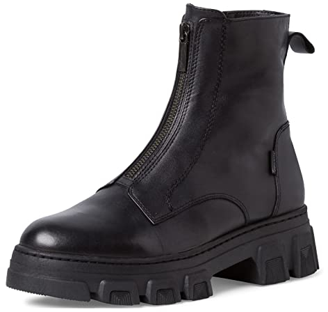 Tamaris Damen Klassische Stiefeletten, Frauen Stiefel,Wechselfußbett,uebergangsstiefel,uebergangsschuhe,Stiefel,Booties,Black Leather,40 EU
