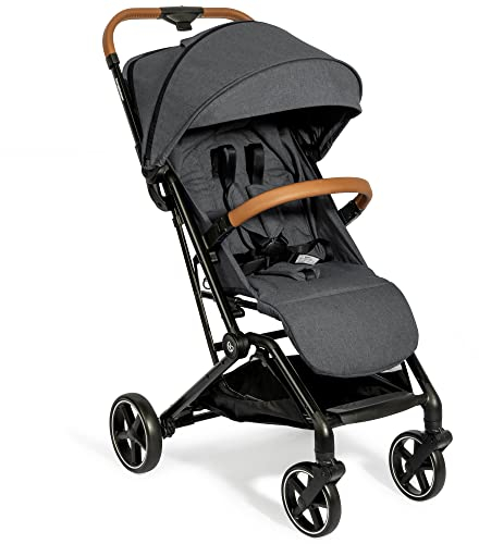Bergsteiger Manhattan Buggy bis 15 kg, Reisebuggy mit Liegefunktion, Leichter und kompakter Sportwagen mit Einhand-Faltsystem klein zusammenklappbar, Kinderwagen ideal für Flugzeug, Bus, Bahn und Auto