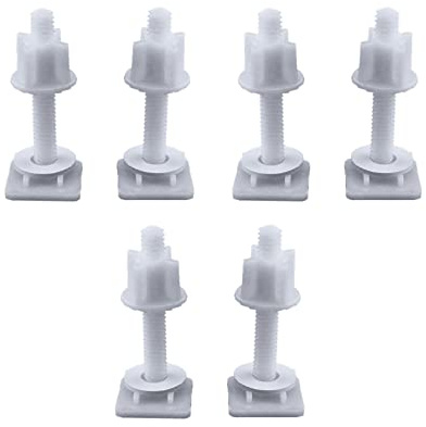TopHomer Lot de 6 vis en plastique pour abattant de toilette - Universel, pour réparation de siège de toilette, adapté pour un usage domestique