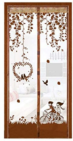 Zanzariera magnetica finestre 210x90cm contro insetti mosche zanzare fantasia casa camera arredamento colore marrone protezione pratica idea regalo estiva utile accessorio domestico