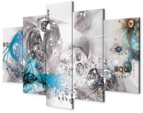 murando - Akustikbild 200x100 cm Bilder mit Akustikschaumstoff Hochleistungsschallabsorber Schallschutz Leinwandbild XXL 5 tlg Wandbild n-A-1099-b-m