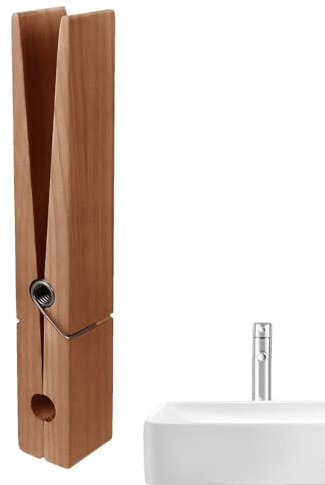 Portasciugamani da bagno, con molletta, gigante, porta asciugamani da bagno con molla, grandi clip appendiabiti in legno, salvaspazio, robusti, per il lavaggio del soggiorno