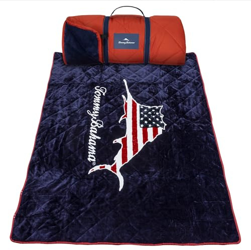 Tommy Bahama Übergroße verstaubare Outdoor-Decke - Textil, 50x70, Marlin Americana, Decke