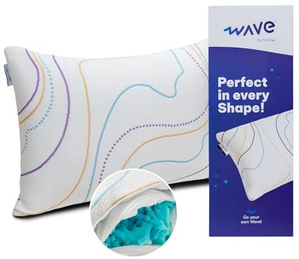 M LINE Höhenverstellbares Memory Foam Kopfkissen - Ergonomisches & Hypoallergenes Stützkissen – 50x70 cm - Ideal als Seitenschläferkissen & Rückenschläferkissen - Mit Sommer- & Winterseite