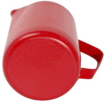 OKUMEYR Latte Art Pitcher Acciaio Inossidabile Rosso Brocca Per Schiumare e Versare Latte Accessorio Leggero Per Decorazioni Facile Da Pulire e Asciugare Per Bar e Casa