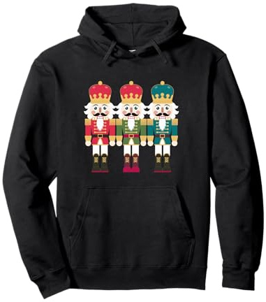 Feliz Navidad Cascanueces Ballet Festivo Navidad Hombres Mujeres Sudadera con Capucha